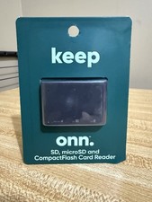 Onn SD microSD CompactFlash Card Reader Multi Tip USB Micro-USB USB-C Sealed