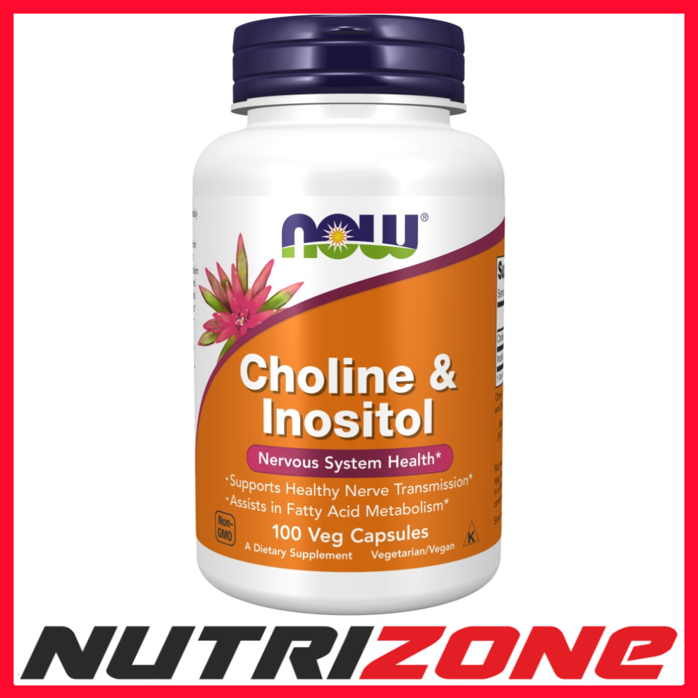 NOW Foods Choline and Inositol 500mg Nervous System Health - 100 caps