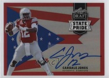 2016 Leaf Metal Draft State Pride Red Prismatic /5 Cardale Jones Auto 05or