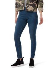 Hue Women's Ultra Soft High Waist Denim Leggings Steely Blue Wash