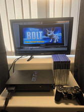 Sony PlayStation 2 PS2 Black Home Console PAL SCPH-50003 + Family Game Bundle