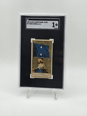 1886 Allen & Ginter Naval Flags N17 Rear Admiral U.S. SGC