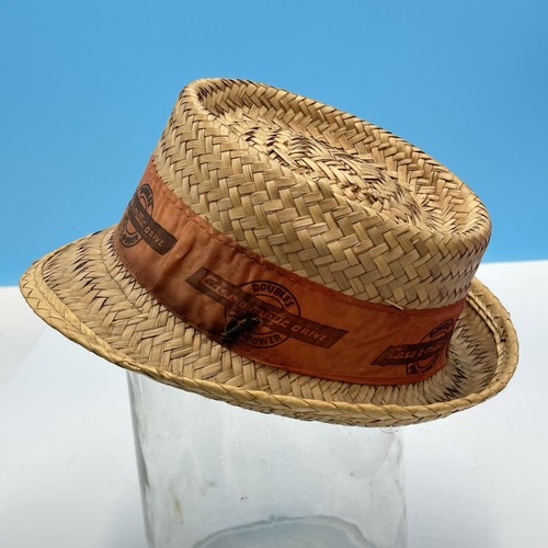 Vintage 1950s - 1960s Case Tractor Case O Matic Straw Fedora - Small