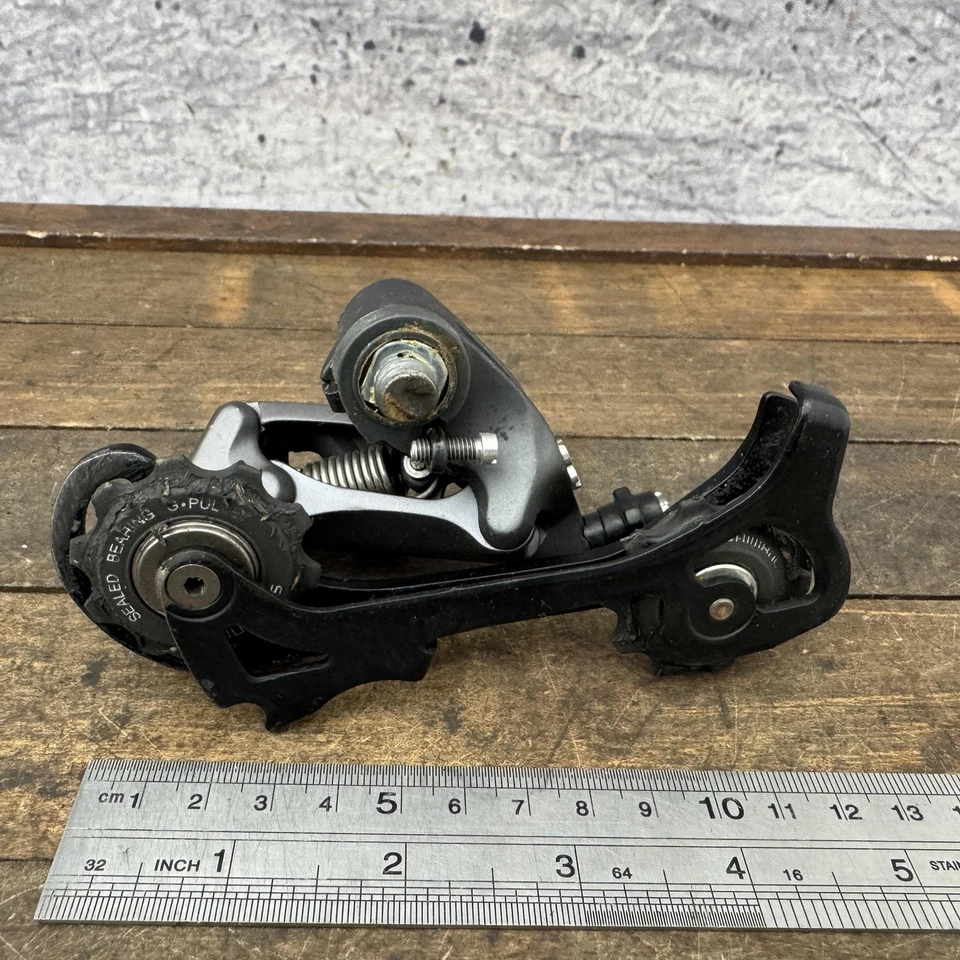 Câmbio traseiro vintage Shimano XTR RD-M950 8 velocidades MTB mountain bike gaiola longa - Imagem 3 de 4