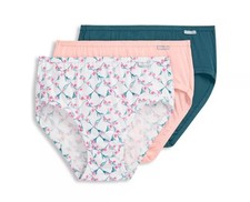 New Jockey Women's size 8 Underwear Elance Cotton French Cut 3 Pack Pink Floral