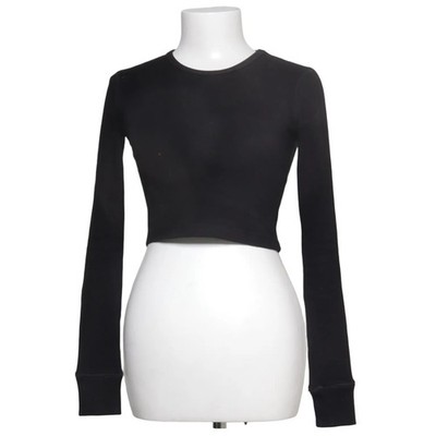 Wardrobe.NYC, Crop Top, Größe: XXS, W1043R09, Schwarz, Baumwolle/Elasthan #ub3