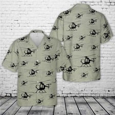 MD500 D Helicopter Silhouette Hawaiian Shirt