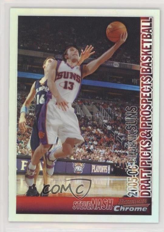 2005-06 Bowman Draft Chrome Refractor 229/300 Steve Nash #1 HOF g0w