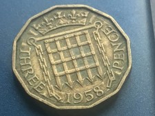 1958 Elizabeth II British Threepenny 3d
