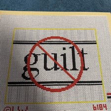 Needlepoint Canvas 7.5  X 6.5  14ct No Guilt