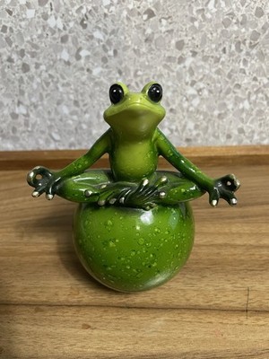 Namaste Yoga Zen Frog Decor Figurine