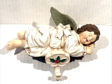 Stocking Hanger Angel Christmas Snoozer Sleeping Resting Angel Angelic Halo VTG