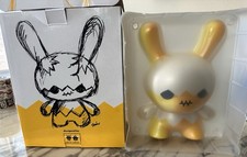 Devil Robots Designer Vinyl Figurine Yellow White Black Collectible Sculpture