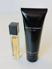 Narciso Rodriguez for Her Eau de Toilette .33 Fl Oz + Lotion 2.5 Fl Oz READ (KP)
