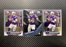 Anthony Richardson 2023 Topps Chrome Black #122 & 2 Chrome Base Rookie #3 RC