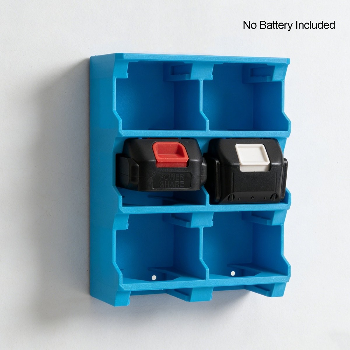 8-Slot Battery Storage Rack Wall Mount for Makita Battery Workshop