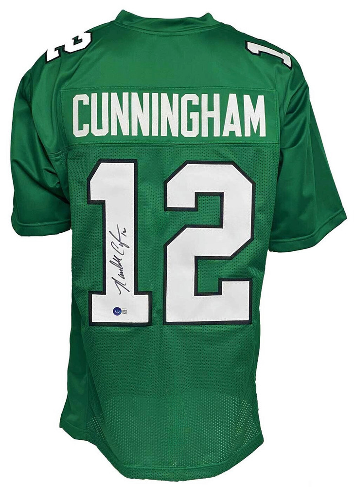 Philadelphia Eagles Randall Cunningham Autographed Pro Style Green Jersey BAS...