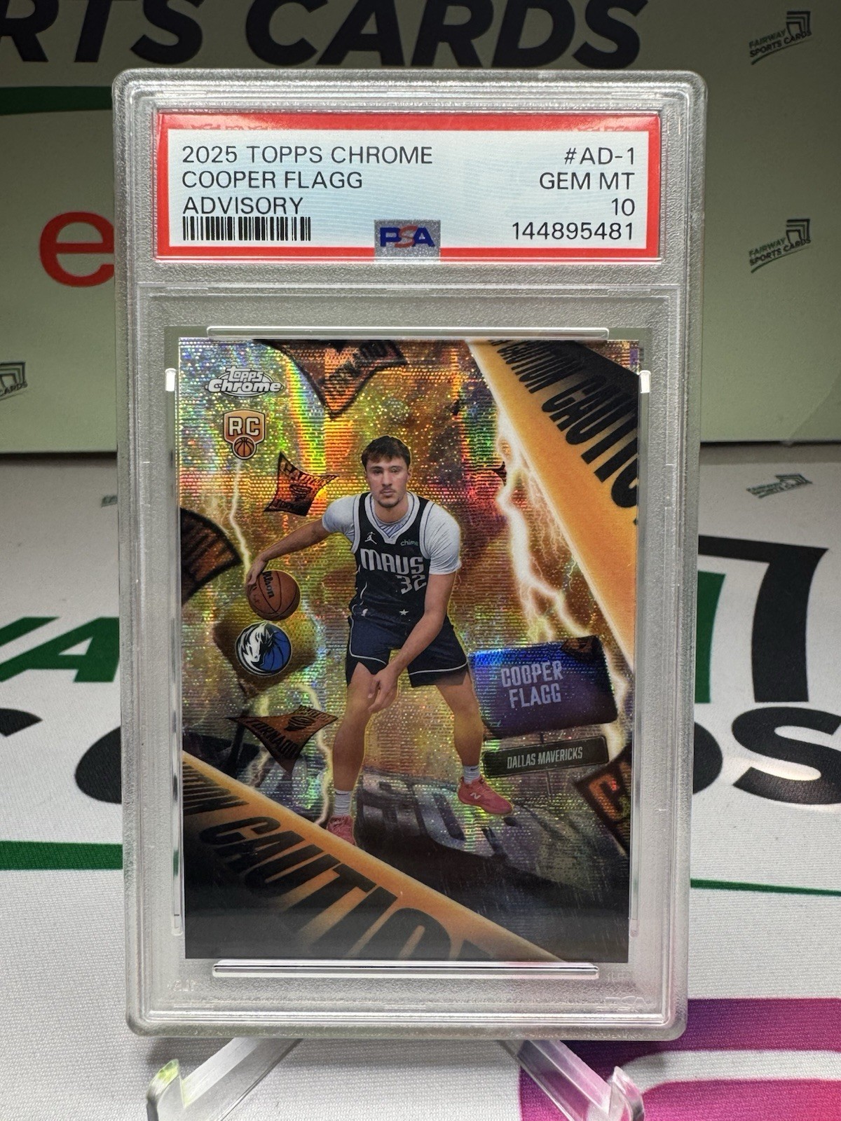 2025-26 Topps Chrome Cooper Flagg Advisory SSP Case Hit PSA 10 -Dallas Mavericks