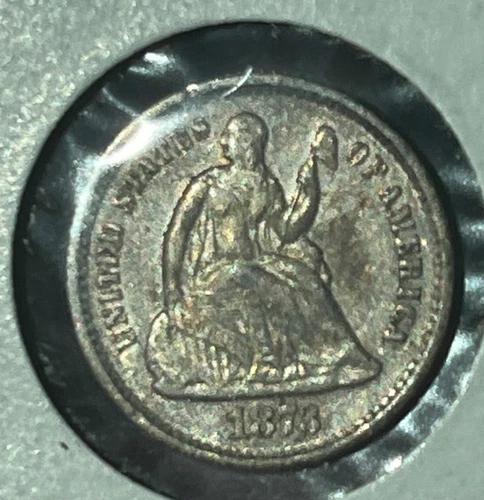 1873-s Seated Liberty Half dime  ,  better date , Fine condition , nice coin