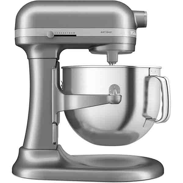 Batidora planetaria plateada KitchenAid 5KSM70SHXECU con recipiente elevable de