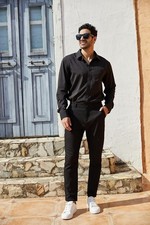 Men's Slim Fit Dress Pants - Casual Business Skinny Stretch Golf Pants