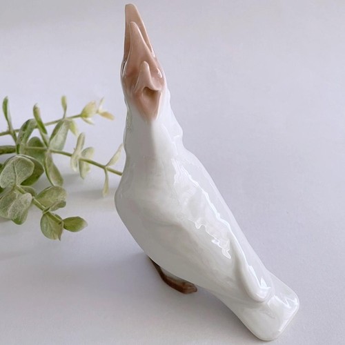 Figurine ventes exceptionnelles vintage perroquet oiseau blanc Bingauglendahl