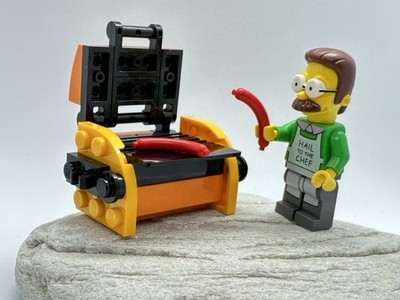 LEGO  Minifigur Die Simpsons sim006 Ned Flanders NEU aus 71006 mit Grill