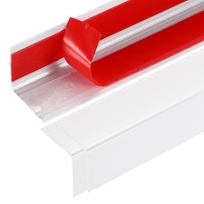 3Pcs Aluminum Corner Guards, 35" x 1" Metal Corner Protectors, White