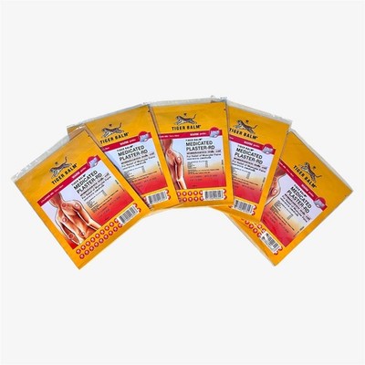 Tiger Balm Plaster Warm Small 7x10 cm. Pain Relief    5 Packs ( 10 Pads )