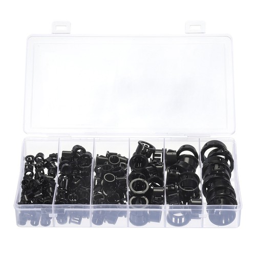 160pcs Snap in Cable Grommet Mounted Dia 5/16" 25/64" 29/64" 5/8" 3/4" 1" - Picture 1 of 4