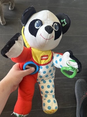 Seltener Vintage 90er Playskool Colour N' Kontrast Panda Bär Plüsch