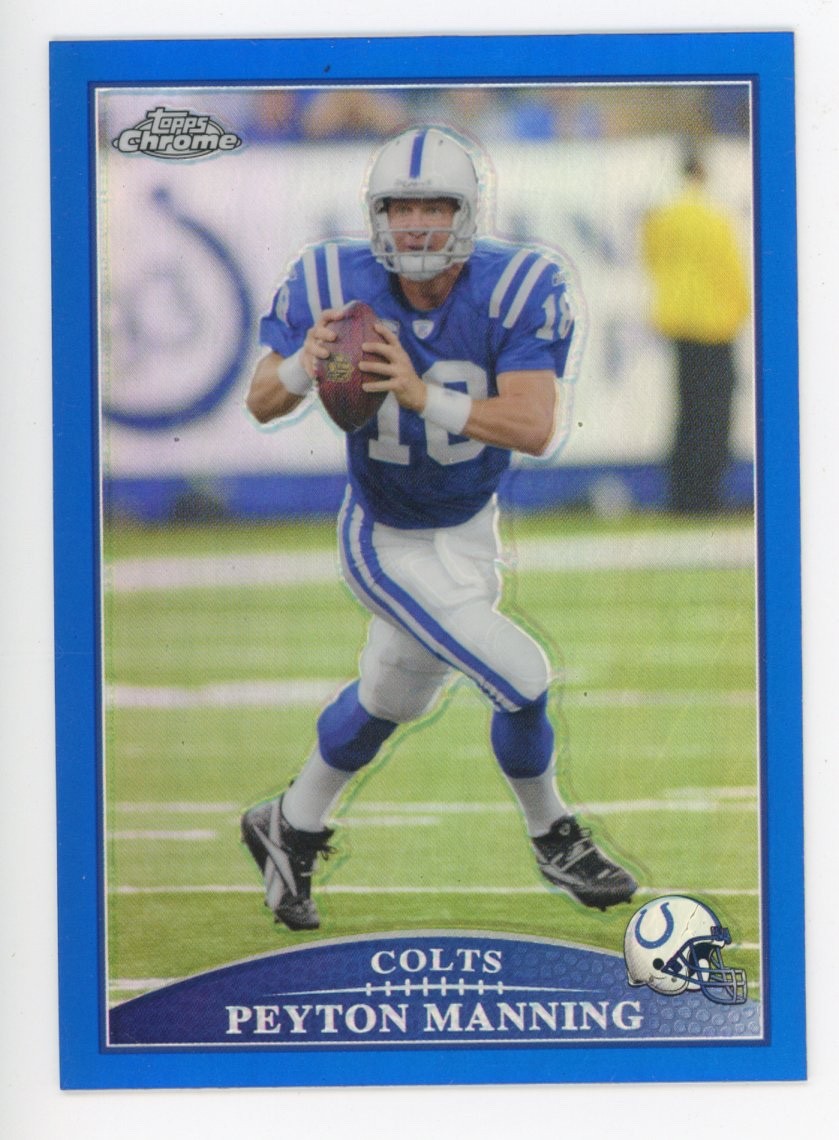 LP Peyton Manning 2009 Topps Chrome Blue Refractor TC96 Colts