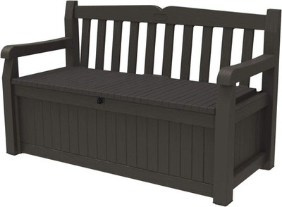 70 Gallon Storage Bench Deck Box for Patio Furniture Front Porch...