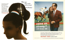 1966 Hamilton Watch & Botany 500 Vintage Ad Front & Back One Page