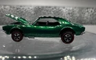 Redline Hot Wheels Custom Camaro  Green USA 1967