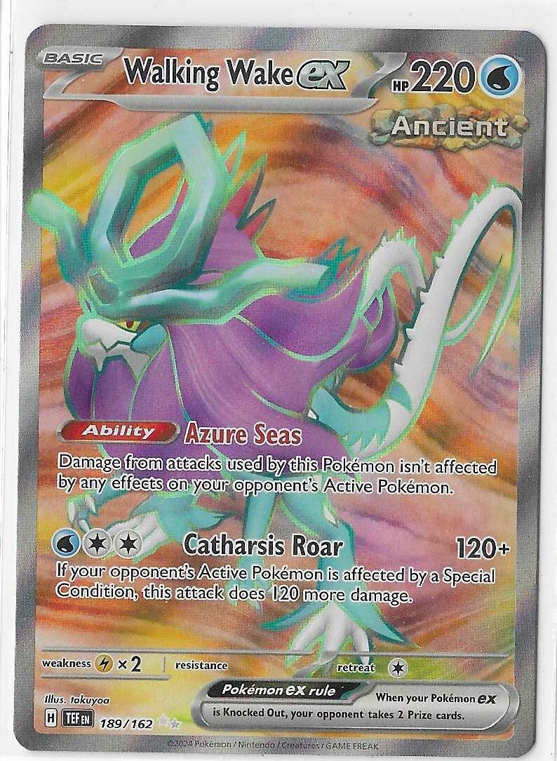 Walking Wake ex 189/162 Full Art Holo - Temporal Forces - Pokemon TCG - NM