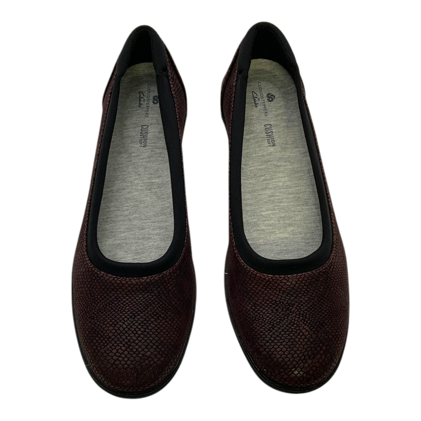 Женские балетки Clarks Cloudsteppers Ayla Low на плоской подошве бордового цвета, 7,5 М