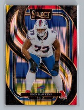 2024 Panini Select - Dion Dawkins #152 Red & Yellow Prizm Shock Buffalo Bills