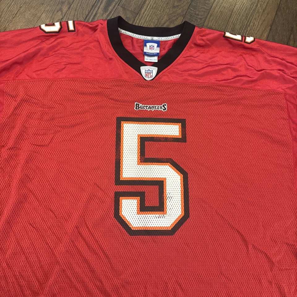 Camiseta Tampa Bay Buccaneers 4XL Josh Freeman para hombre roja Reebok Foto 4 de 4