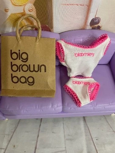 VTG MATTEL Barbie Underwear SET. Bloomies Top &Bottom W/ Original Shopping Bag