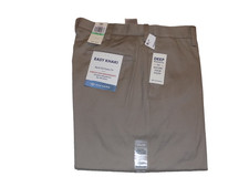 34 X 38 DOCKER FLAT FRONT COMFORT WAIST STRETCH EASY KHAKIS - BEIGE- NWT