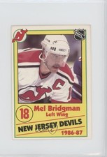 1986-87 New Jersey Devils Police Mel Bridgman #18 1d3