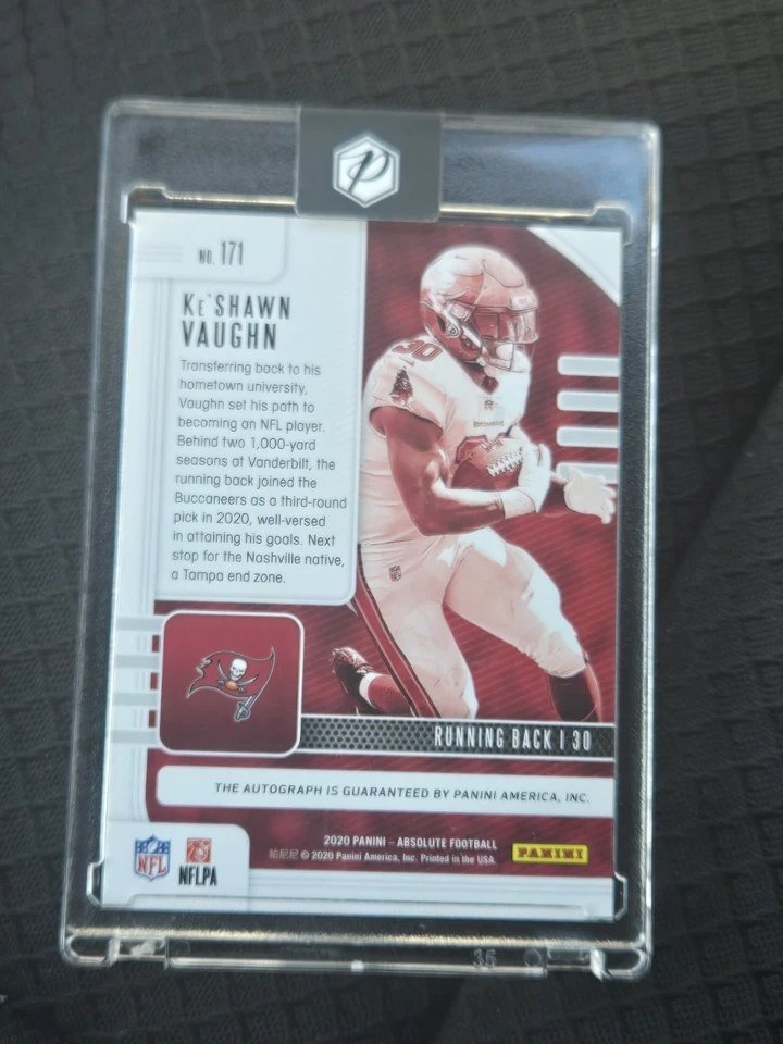 Ke’Shawn Vaughn 2020 Absolute Football Auto One Of One Rookie Card SSP 🔥  - Image 4 of 4