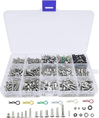 710Pcs Universal RC Screw Kit 304 Stainless Steel Screws Assortment Set, Hardwar