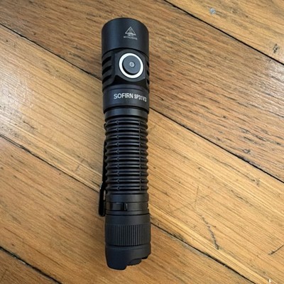 Sofirn SP31V3 Rechargeable LED Flashlight, 18650 Battery, Handheld Clip-On Black