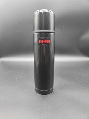 Thermos Light and Compact Black stainless steel Flask