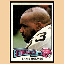 Ernie Holmes Rookie #328 1975 Topps Pittsburgh Steelers Football Card NFL EX. rookie card picture