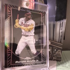Topps 2025 Chrome Shadow Etch Ronald Acuña Jr. Atlanta Braves SE-3 Insert