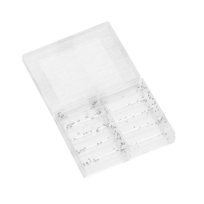150Pack 1.4mm-3.0mm 10 Sizes Watch Pusher Button Clip Snap Ring Assortment Box