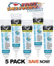 5 PACK DAP Alex Fast Dry 5.5 oz. White Acrylic Latex Plus Silicone Caulk